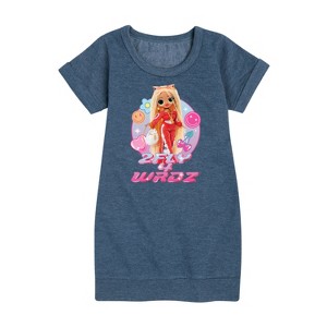 - LOL Surprise! - 2Fly 4 Wrdz Graphic Short Sleeve Fleece Dress - 1 of 4