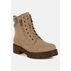 Mahisha Knitted Collar Zip-Up Hiker Boots - image 2 of 4