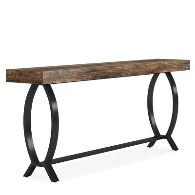 Resenkos Entryway Table, Console Sofa Table,70.8" Console Table, Farmhouse Sofa Table Narrow Entryway Table Brown