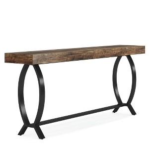 Resenkos Entryway Table, Console Sofa Table,70.8" Console Table, Farmhouse Sofa Table Narrow Entryway Table Brown - 1 of 4
