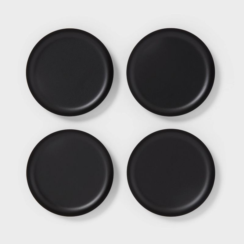 4pk Small Metal Plates Candle Holders Black - Room Essentials&#8482;, 1 of 5