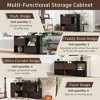 Lyngins Extendable Rotating Storage Cabinet, 2-Tone Buffet Sideboard Cabinet with Drawer & Flip Doors, Kitchen Cabinet, or Corner Cabinet - 3 of 4