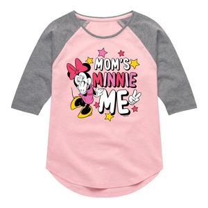 Girls' - Disney - Moms Minnie Me Shirt Tail Raglan Graphic T-shirt - 1 of 3