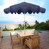 JONATHAN Y Collins 9 ft. Classic Cottage Tassel Market Patio Umbrella with Auto-Tilt, Crank, Wind Vent and UV Protection - 2 of 4