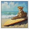 Art Remedy Cheetah Surfer Chic Coastal Wall Art Framed - 2 of 4