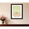 HomeRoots Hello Spring Floral Black Framed Print Wall Art - 2 of 3