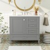 TIRAMISUBEST Traditional Style 36" Bathroom Vanity with Sink Set, Modern Storage Cabinet with Big Drawer and Soft Close Door - 4 of 4