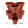 Pure Garden 3-Tier Stacking Planters - Space Saving Flowerpots for Indoor/Outdoor Vertical Herb & Vegetable Garden - 4 of 4