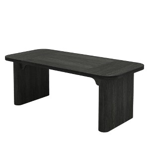 Resenkos Computer Desk, Office Desk, Study Desk,62.2" Wood Executive Desk Simple Rectangular Computer Desk Writing Table,Black - 1 of 4