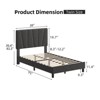 Twin to King Size Bed Frame with Adjustable Headboard, Linen Upholstered Platform Bed Frame with Wood Slat Support, No Box Spring Needed - 2 of 4
