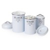 3-Piece Country Kitchen Canisters, Vintage Tea Sugar Coffee Canister Set, Rustic Farmhouse Metal Food Storage Tins for Coffee, Sugar for Kitchen - 4 of 4
