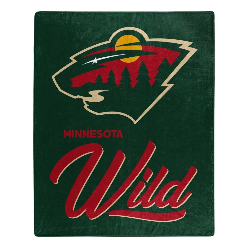 NHL Minnesota Wild 50 x 60 Raschel Throw Blanket, 1 of 4