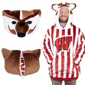 University of Wisconsin Bucky Badger Snugible Blanket Hoodie & Pillow