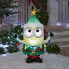 Gemmy Christmas Airblown Inflatable Minion Dave with Light String, 3.5 ft Tall, Yellow - 2 of 4