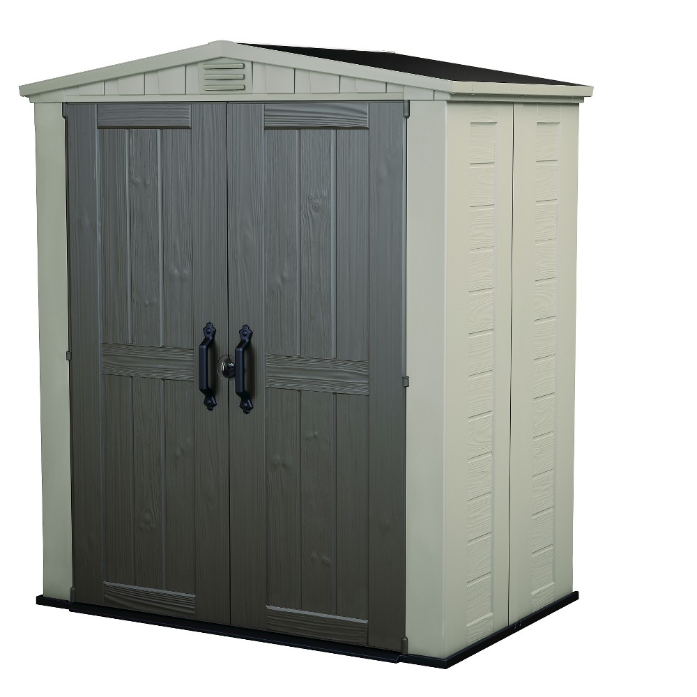 Keter Factor 6' x 3' Storage Shed, Taupe