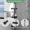 Corner Shower Caddy Tension Pole, 4 Tier Bathroom Shower Shelves Organizer with Adjustable Trays,Bathtub Shelves Shampoo Holder for Inside Shower - 2 of 4
