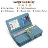 Women’s Wallet Leather Wristlet – RFID Blocking Large Capacity Credit Card Holder with Zipper Pocket, Multiple Compartments & Phone Slot - 3 of 4