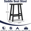 FONTOI 24" / 29" Bar Stools Set of 2 Durable Resin Bar Chairs with Footrest All-Weather for Patio Balcony Kitchen Counter, Black - 3 of 4