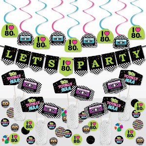 Big Dot of Happiness 80’s Retro - Totally 1980s Party Supplies Decoration Kit - Decor Galore Party Pack - 51 Pieces - 1 of 4