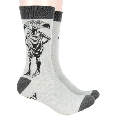 The Wizarding World Of Harry Potter Dobby Is Free Crew Socks Grey : Target