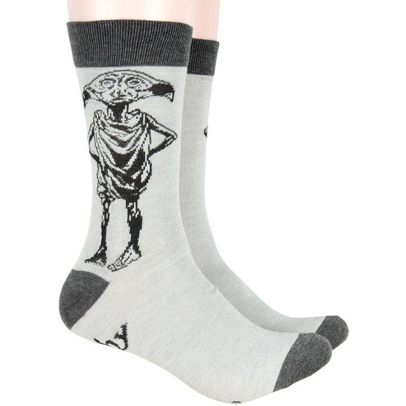 The Wizarding World of Harry Potter Dobby Is Free Crew Socks Grey, 1 of 6
