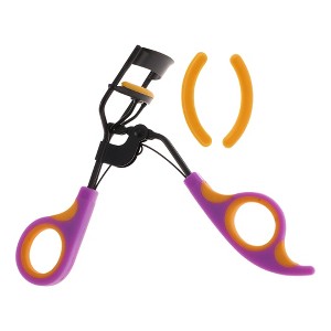 Unique Bargains Women Double Color Handle Eyelash Curler for Business Travel 1 Pc - 1 of 3