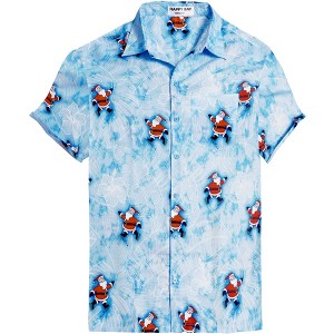 HAPPY BAY Mens Hawaiian Shirts Short Sleeve Button Down Shirt Men's Ugly Christmas Tree Vacation Gifts Shirts Casual Aloha Shirts for Men - 1 of 4