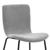 Armen Living Set of 2 Gillian Modern Fabric and Metal Dining Room Chairs Light Gray: Polyester Upholstery, 250lb Capacity - 3 of 4