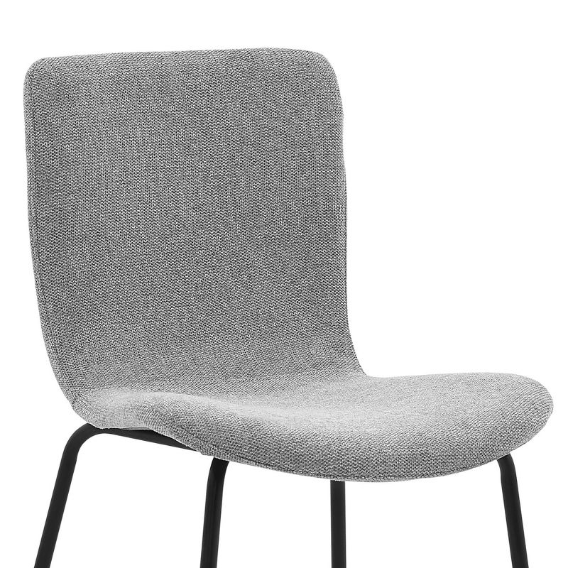 Set of 2 Gillian Modern Fabric and Metal Dining Room Chairs Light Gray - Armen Living, 4 of 9