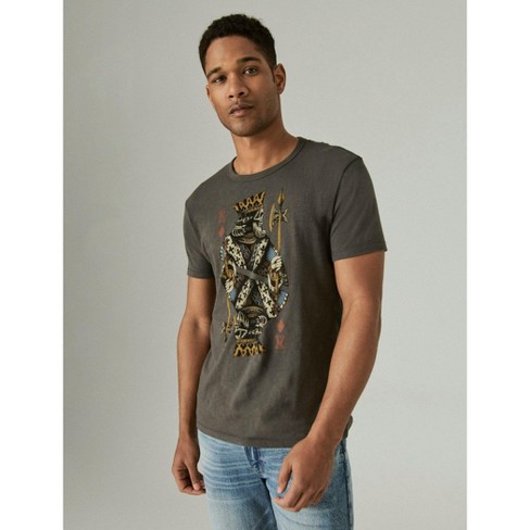 Lucky Brand Men's Aces Over Eights Tee - Black Small