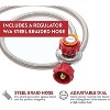 GasOne Propane Two Burner Camp Stove Outdoor High Pressure Propane 2 Burner Adjustable PSI Regulator and 4ft Steel Braided Hose With Removable Legs - 4 of 4