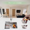 Kitchen Sink for Single Bowl,Undermount Kitchen Sink Stainless Steel Sink 16 Gauge Kitchen Sinks with Accessories, Easy Drain and Low Noise - 3 of 4