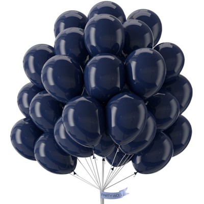 PartyWoo Balloons Navy Blue Matte Dark 12 Inch 50 pcs