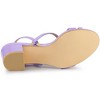 Allegra K Women's Open Toe Strappy Slingback Chunky Heels Slide Sandals - 4 of 4