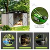 Aoxun 10 x 8 FT Metal Storage Shed with Lockable Door for Garden, Backyard and Lawn (73 sq. ft.), Brown - 4 of 4