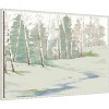 Amanti Art 33"x23" Winter Wood Landscape by Patricia Pinto Framed Canvas Wall Art Print White : Modern Style, Polystyrene Frame - 2 of 4