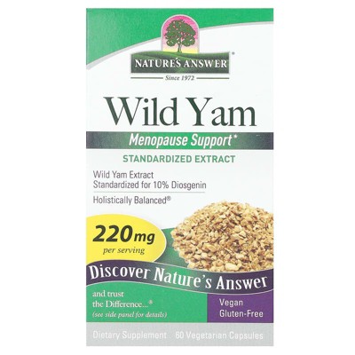 Nature's Answer Wild Yam Standarized Extract 220mg Capsule, 60 Ct