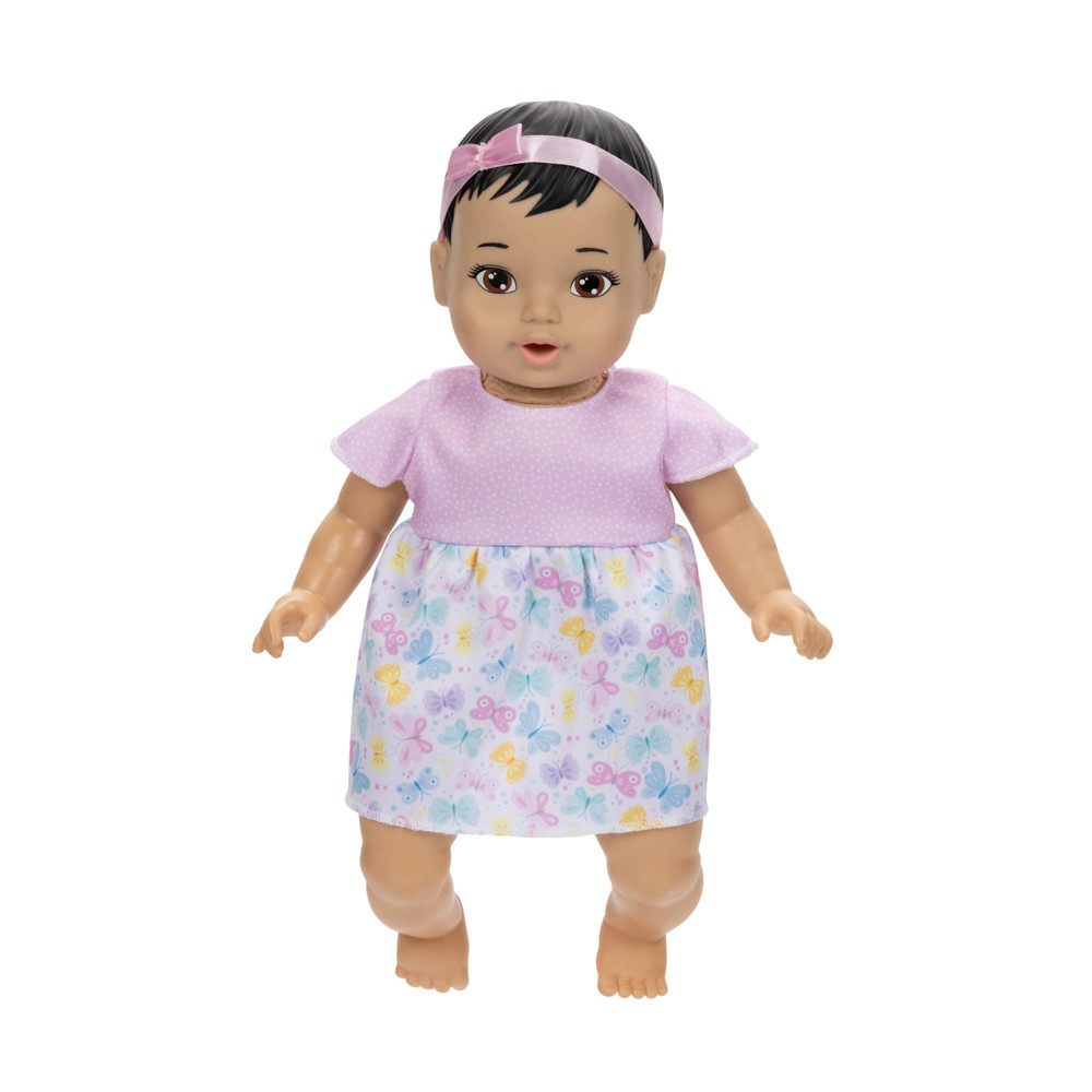 Photos - Doll Perfectly Cute 14" Girl Baby  - Dark Brown Hair, Brown Eyes