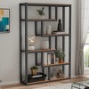 Hommoo 6-Tier Bookshelf, 69" Industrial Bookcase with Staggered Shelves - 4 of 4