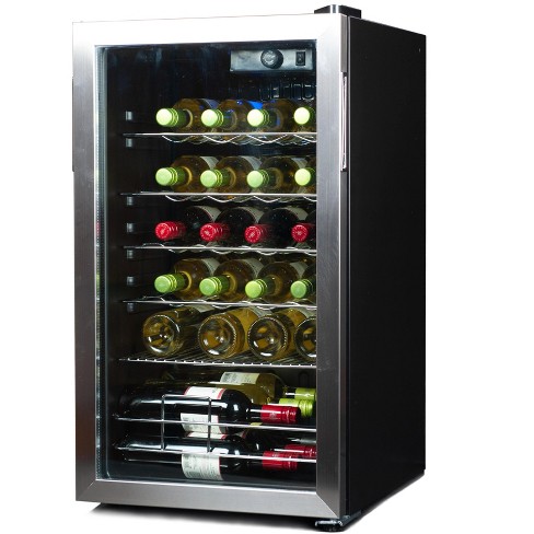 Black+decker Wine Cooler Refrigerator, Compressor Cooling 24 Bottle Wine  Fridge With Blue Light & Led Display, Freestanding Wine Cooler : Target