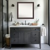 Amanti Art Grand Narrow Non-Beveled Framed Bathroom Vanity Wall Mirror - 4 of 4