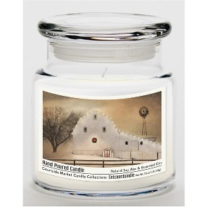 Courtside Market White Barn Holiday Snickerdoodle 18oz Soy Wax Candle Glass Jar & Lid - 1 of 3