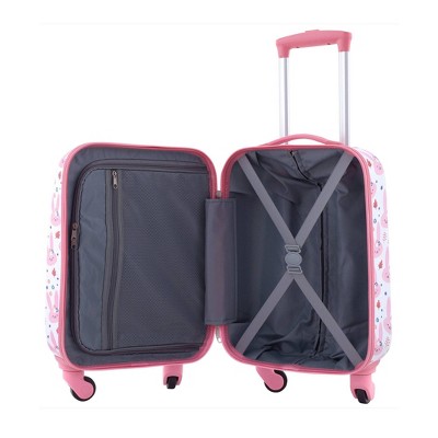 Kids' 5-Piece Pink Bunny Hard Shell Spinner Luggage Set
