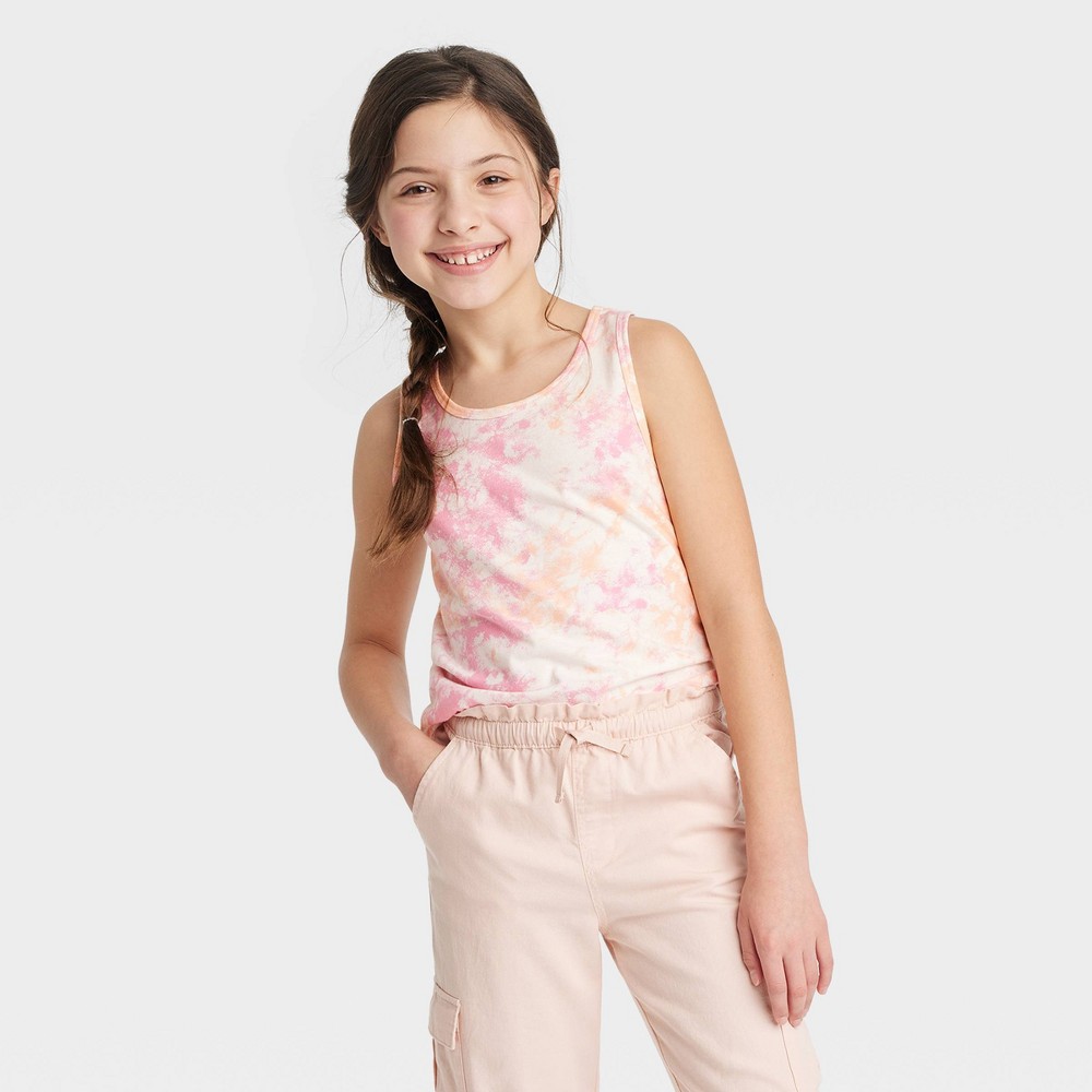 Case pack of 12 Girls' Relaxed Fit Tank Top - Cat & Jack™ Cream L