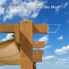 DOMETOUR Outdoor Retractable Pergola with Sun Shade Canopy, Weather-Resistant Wooden Pergola for Patio, Garden, Deck, Backyard, BBQ, Wedding, Party - 4 of 4