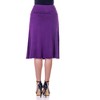 24seven Comfort Apparel A Line Elastic Waist Knee Length Skirt - 3 of 4