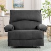 Velvet Oversized Manual Recliner Chair with Push-Back Reclining and Massage Pillow - 2 of 4