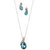 Hollywood Sensation Sea Blue Crystal Necklace Set - 2 of 3