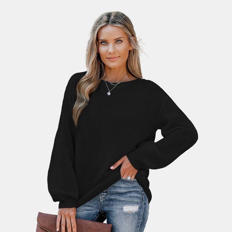 Women's Ivory Puff Sleeve Sweater - Cupshe, 1 of 4