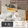 Queen Size Bed Frames with Upholstered Headboard Modern Platform Bed with Bed Frame with Sturdy Wooden Slats/No Box Spring Needed/2-Tier Storage Beige - 3 of 4